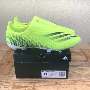 Adidas X Ghosted.3 Laceless FG Men Size 13 Soccer Cleats Solar Yellow FW6969